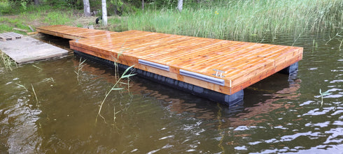 6 x 2,4 metriä 400 mm putkiponttonilaituri