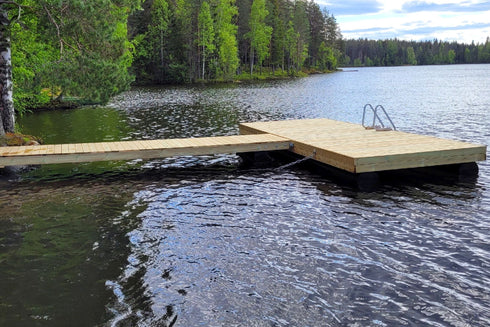 5 x 2,4 metriä 400 mm putkiponttonilaituri