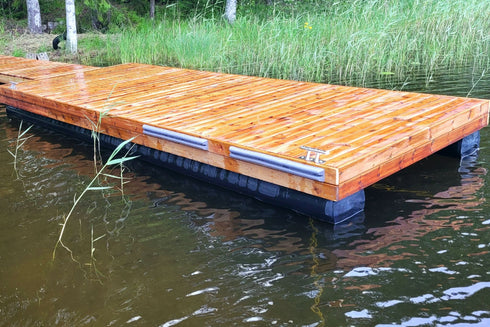 5 x 2,4 metriä 400 mm putkiponttonilaituri