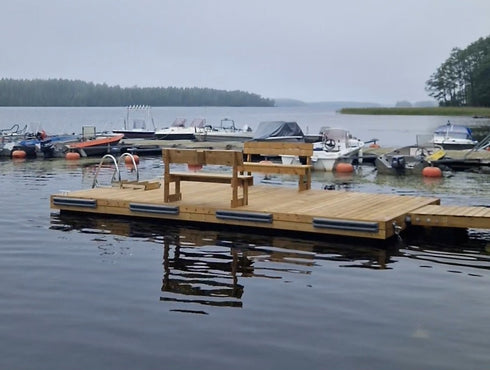 Putkiponttonilaituri 6 x 3,15 metriä 400 mm TEE-ITSE