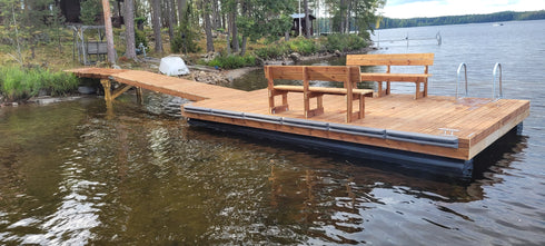 Välipukki kestopuusta käyntisiltojen väliin