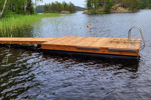 4 x 2,4 metriä 400 mm putkiponttonilaituri