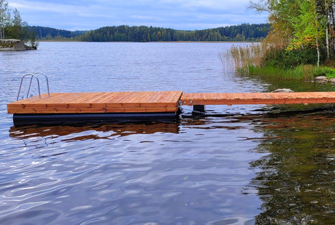4 x 2,4 metriä 400 mm putkiponttonilaituri