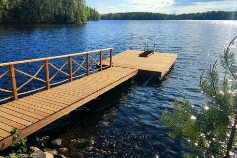 4 x 3,15 metriä 400 mm putkiponttonilaituri
