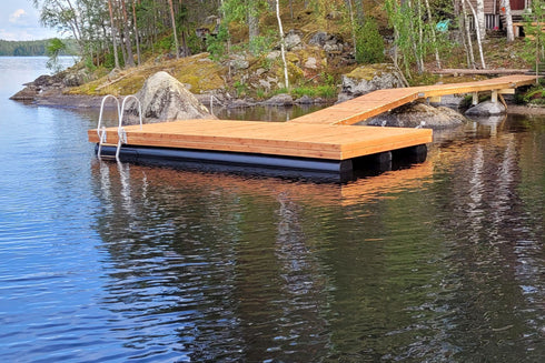 6 x 3,15 metriä 400 mm putkiponttonilaituri - MESSUTARJOUS (Norm. 8490 €)