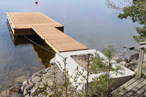 Betoninen maatuki 1,2 m leveälle käyntisillalle