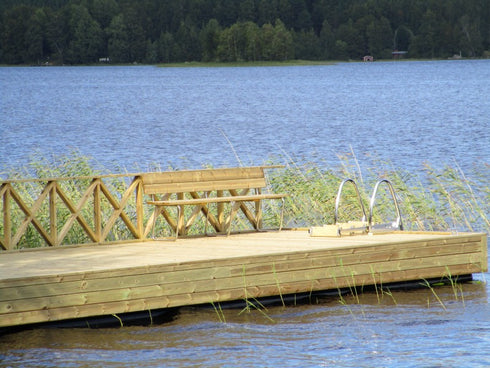 Laituripenkki 240 cm RST jaloilla