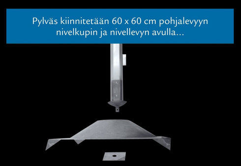 Pylväsjalkapari nostomekanismilla 1 metri
