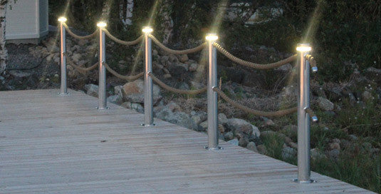 Köysikaidetolppa RST Led valolla 100mm